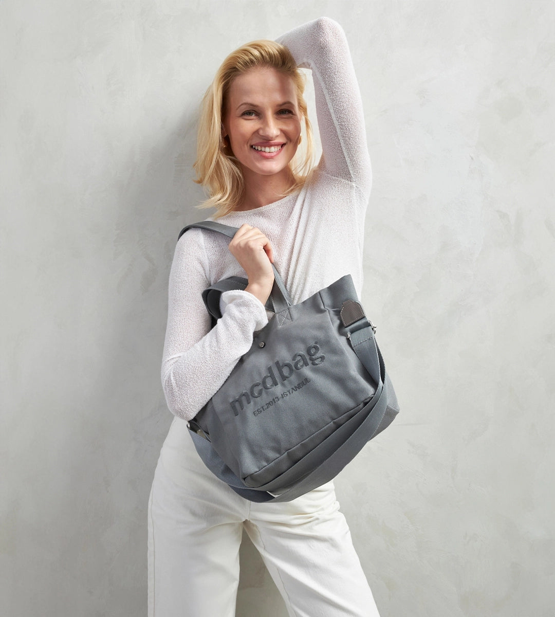 Vina Antrasit Kanvas Çanta Küçük