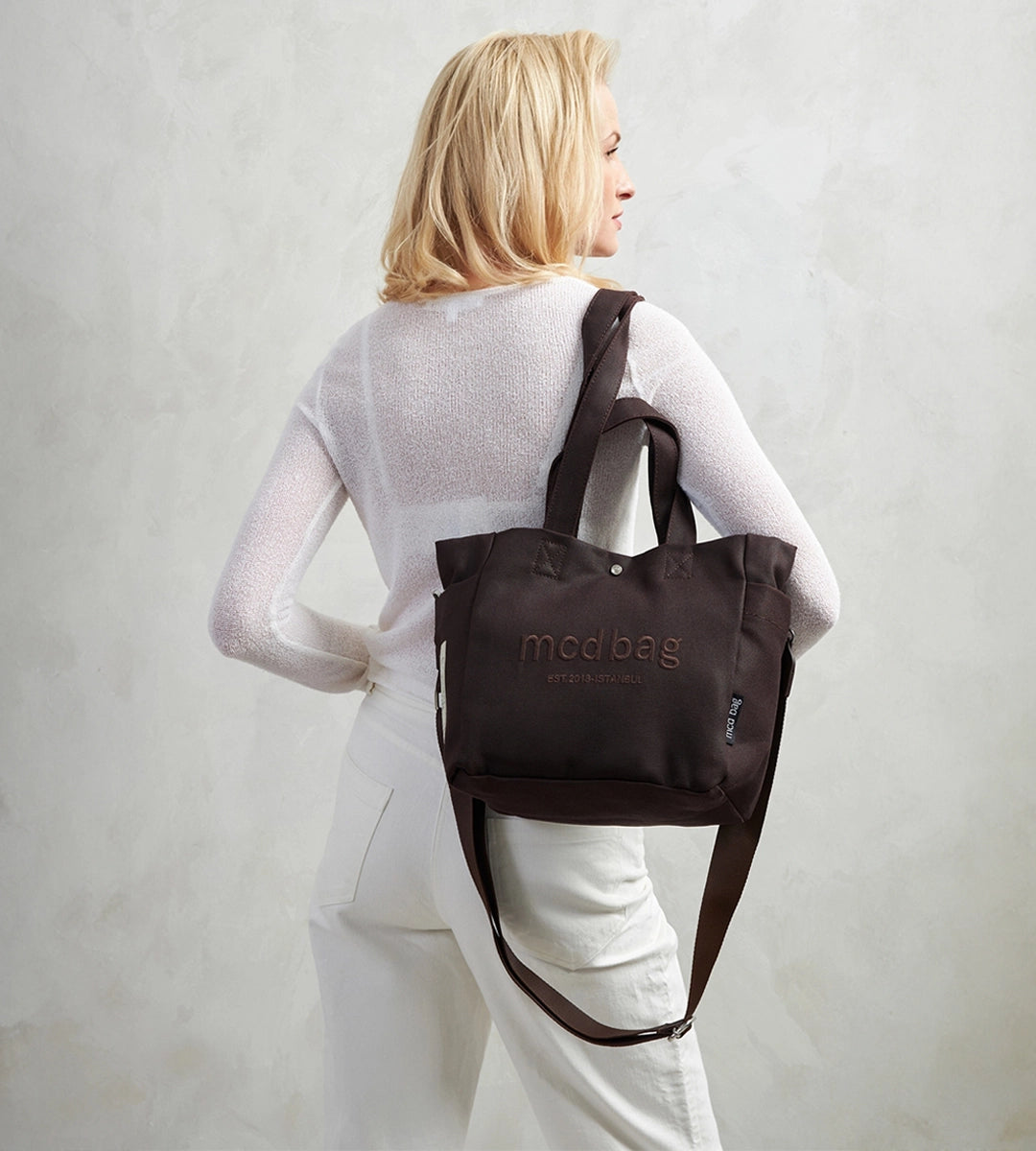 Vina Kahverengi Kanvas Çanta Küçük