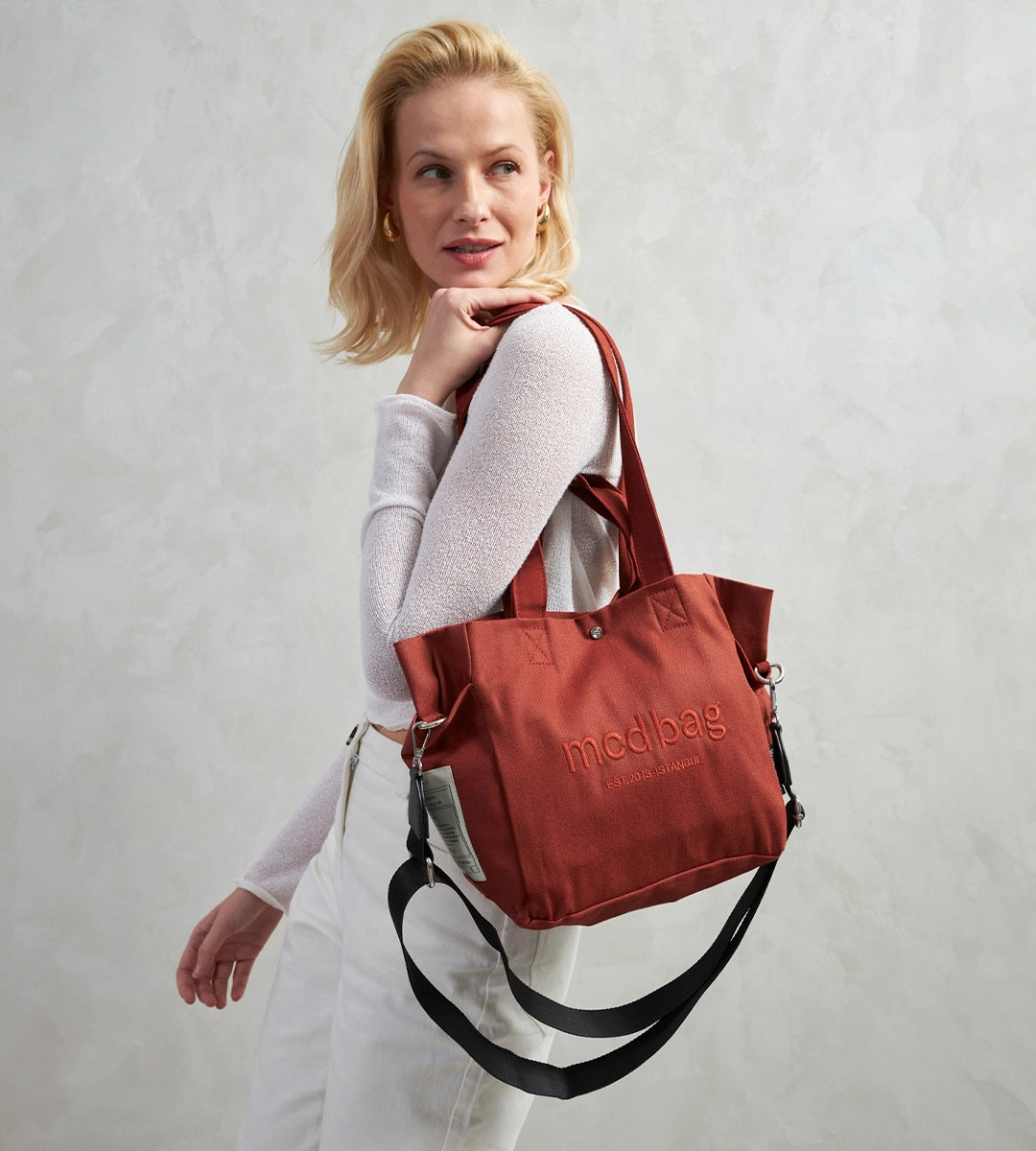 Vina Kiremit Kanvas Çanta Küçük