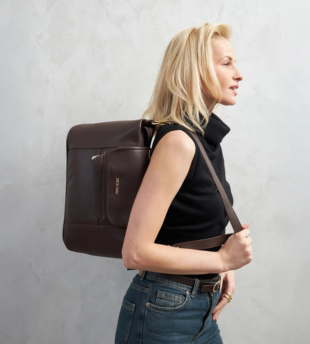 Luna Kahverengi E. Deri Bebek Çantası