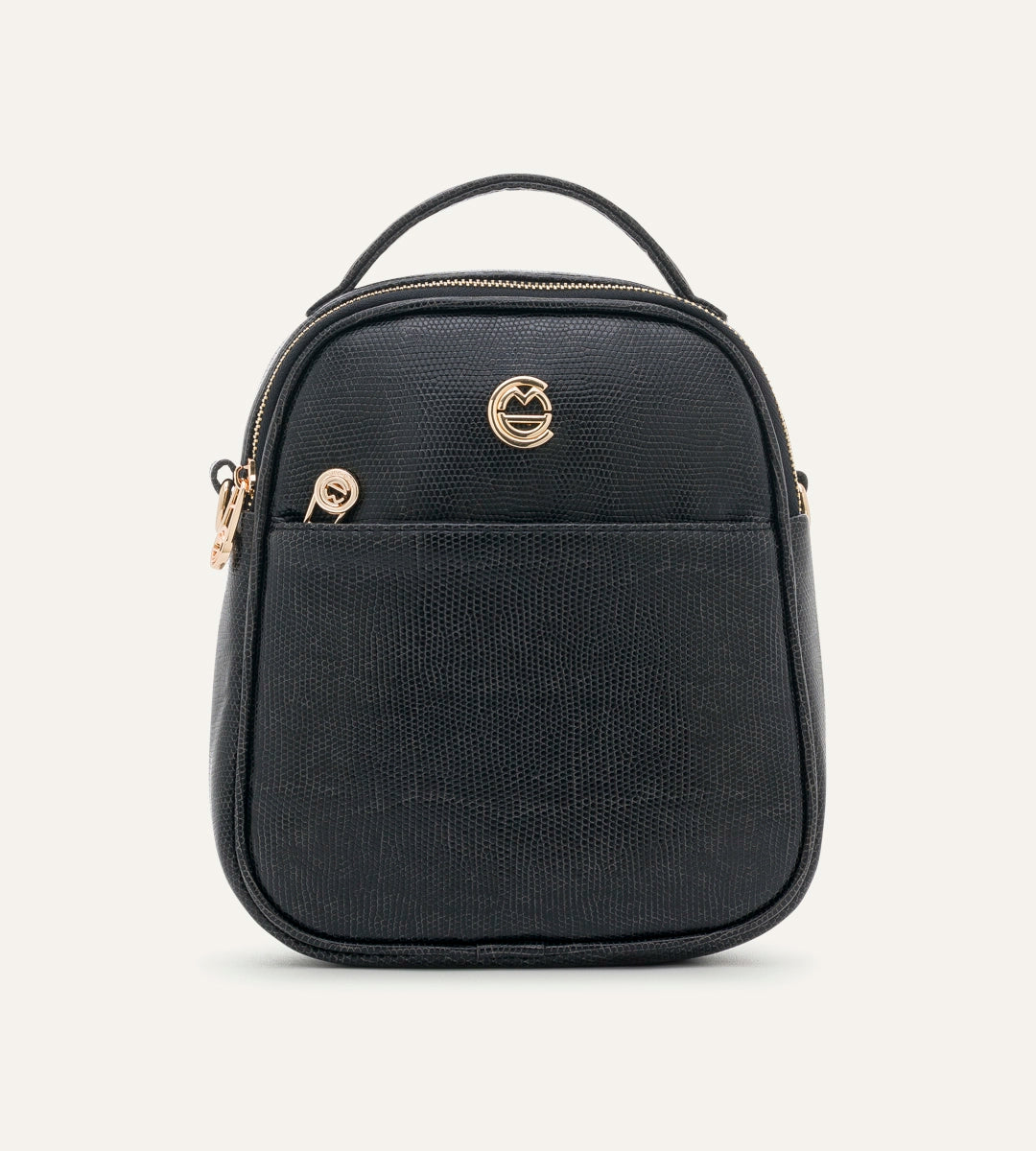 Liora Siyah K. Desenli Deri Termal Çanta