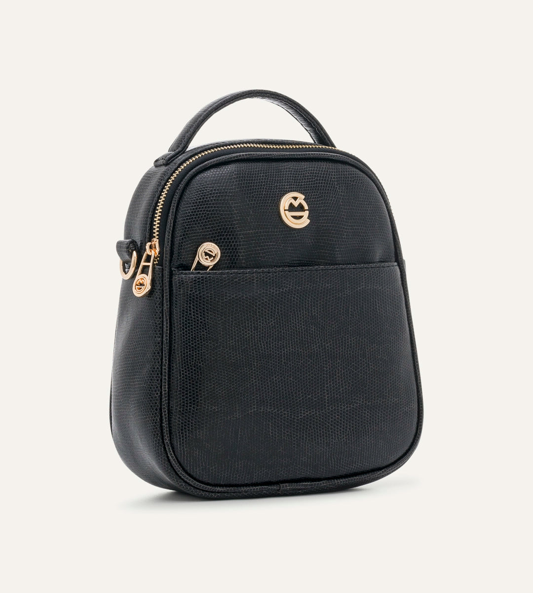 Liora Siyah K. Desenli Deri Termal Çanta