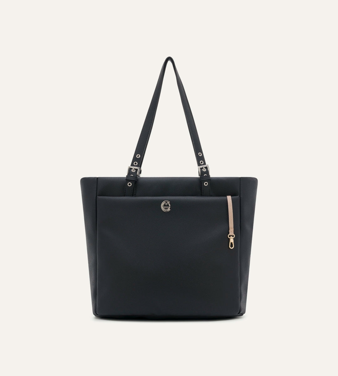 Minore Siyah E. Deri Nikel Bebek Çantası