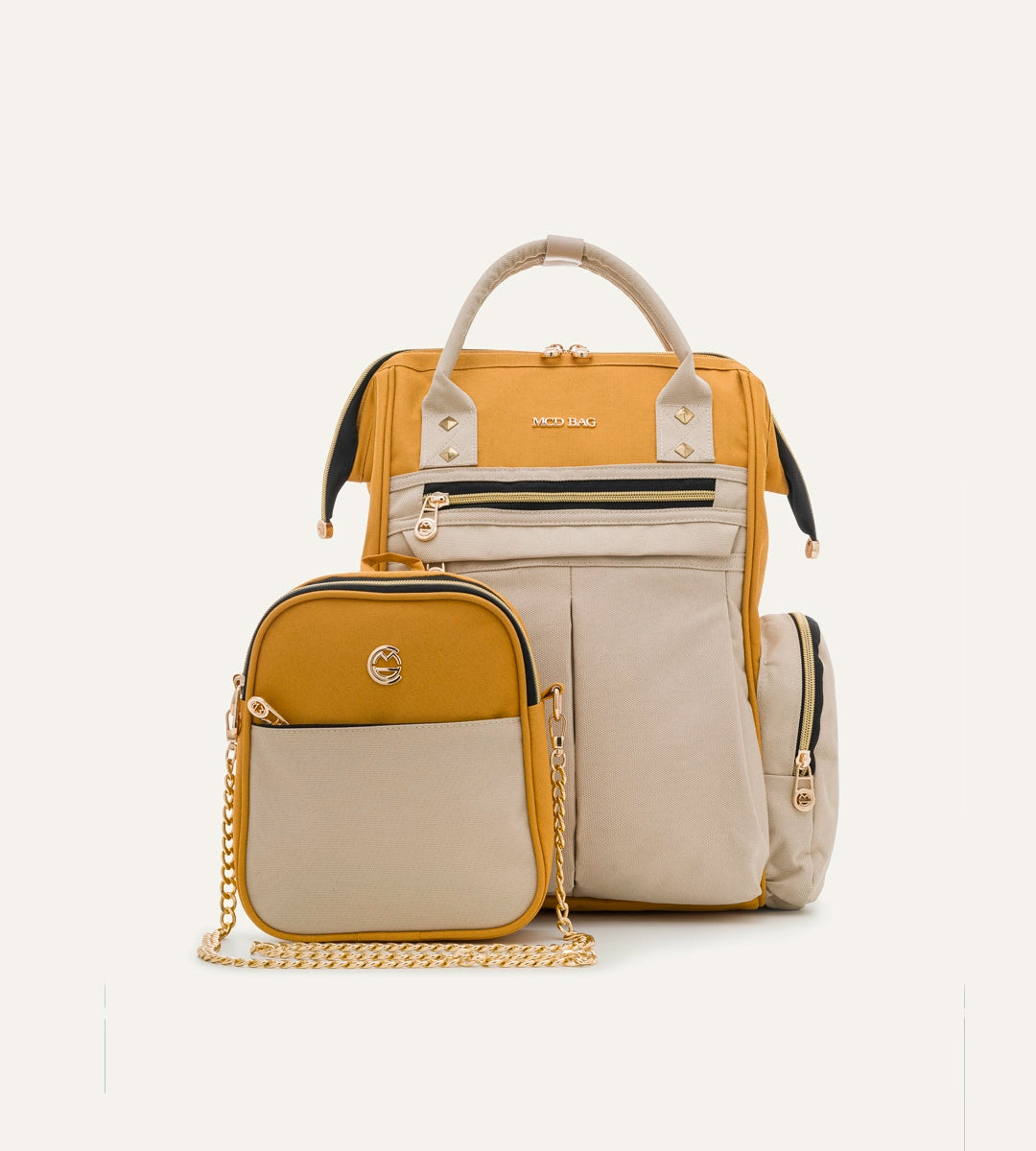 Angel Hardal - Bej Kumaş Set Bebek Çantası