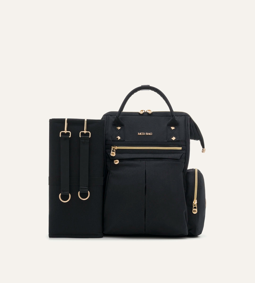 Angel Siyah - Gold Kumaş Bebek Çantası