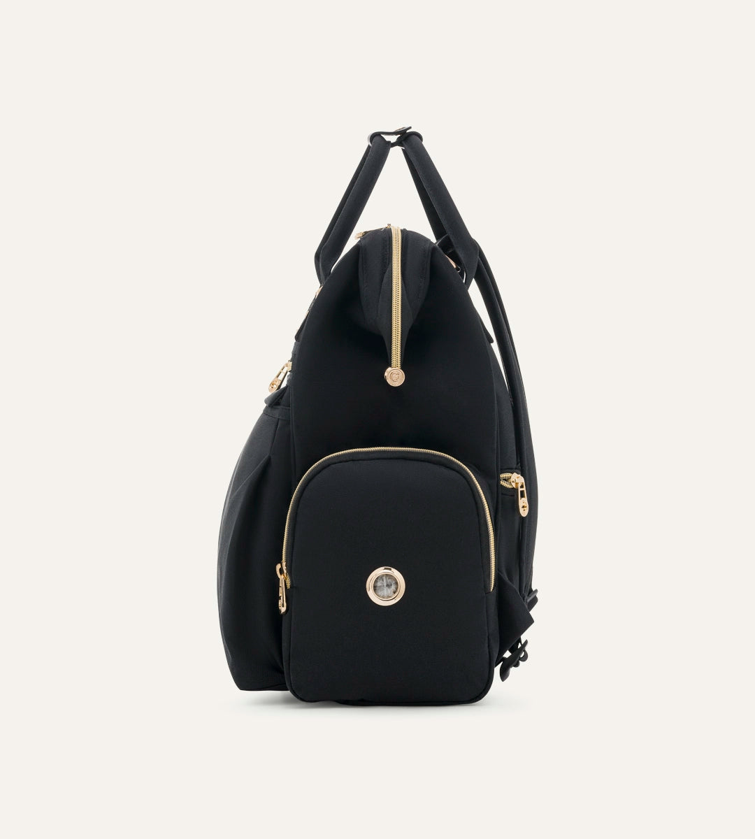 Angel Siyah - Gold Kumaş Bebek Çantası