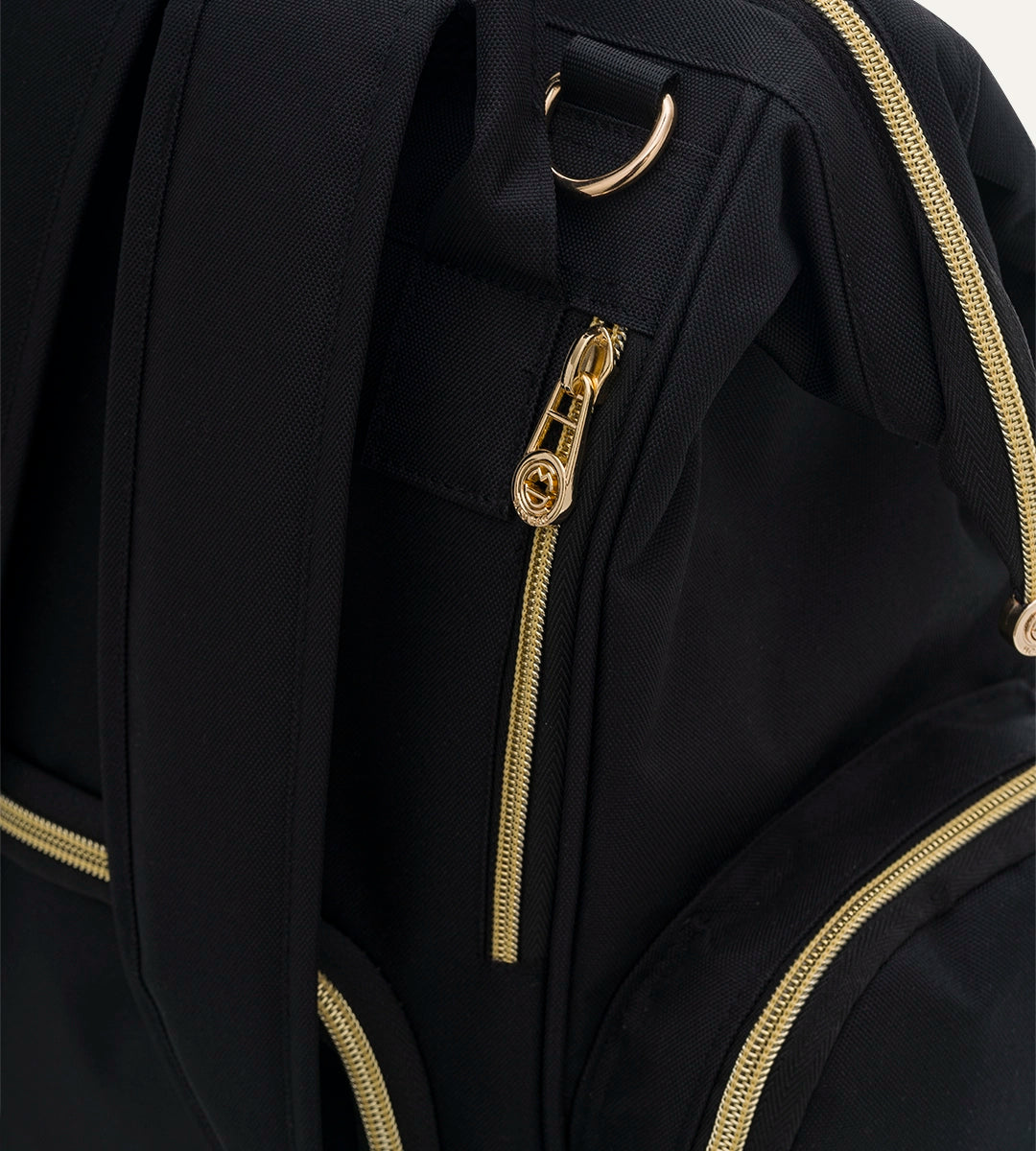 Angel Siyah - Gold Kumaş Bebek Çantası