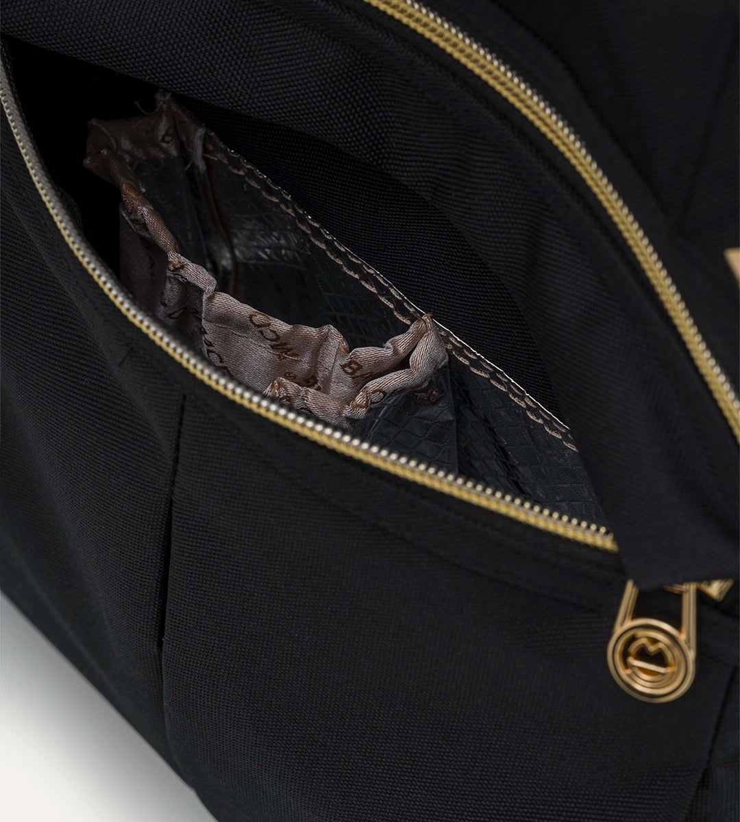 Angel Siyah - Gold Kumaş Bebek Çantası