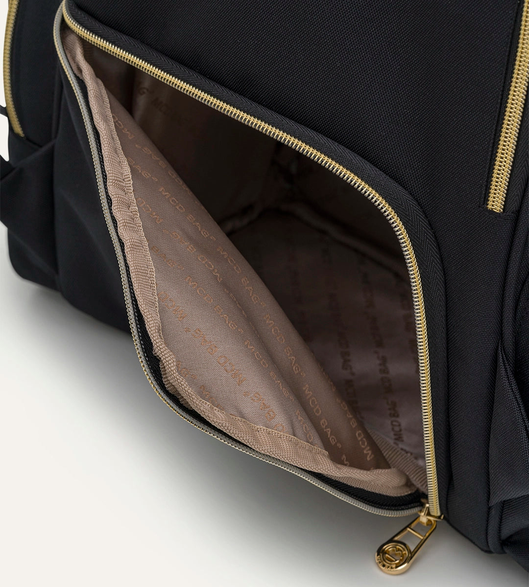 Angel Siyah - Gold Kumaş Bebek Çantası