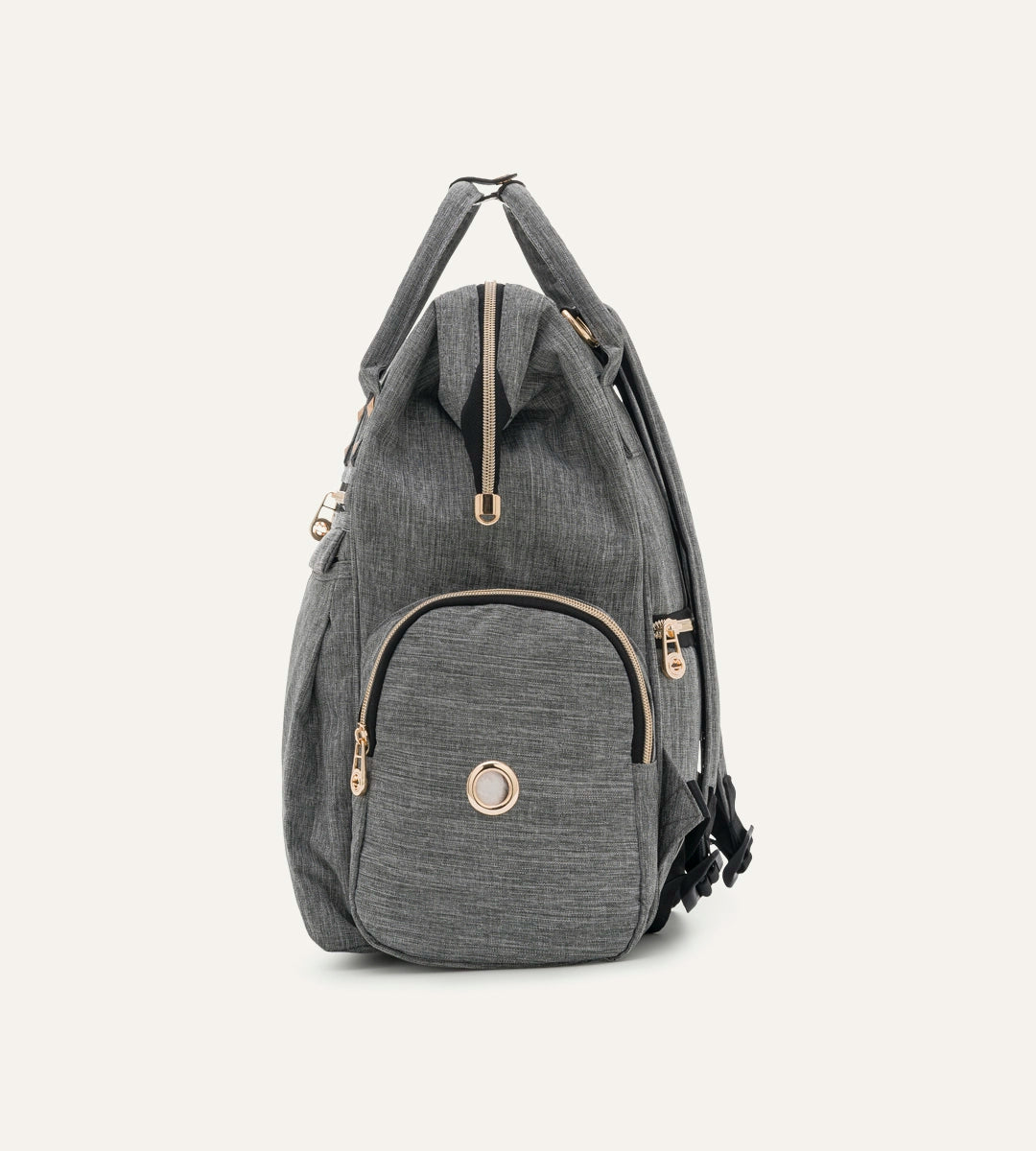 Angel Gri - Gold Kumaş Bebek Çantası