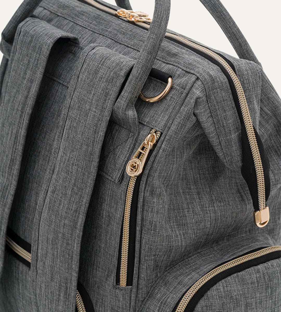 Angel Gri - Gold Kumaş Bebek Çantası