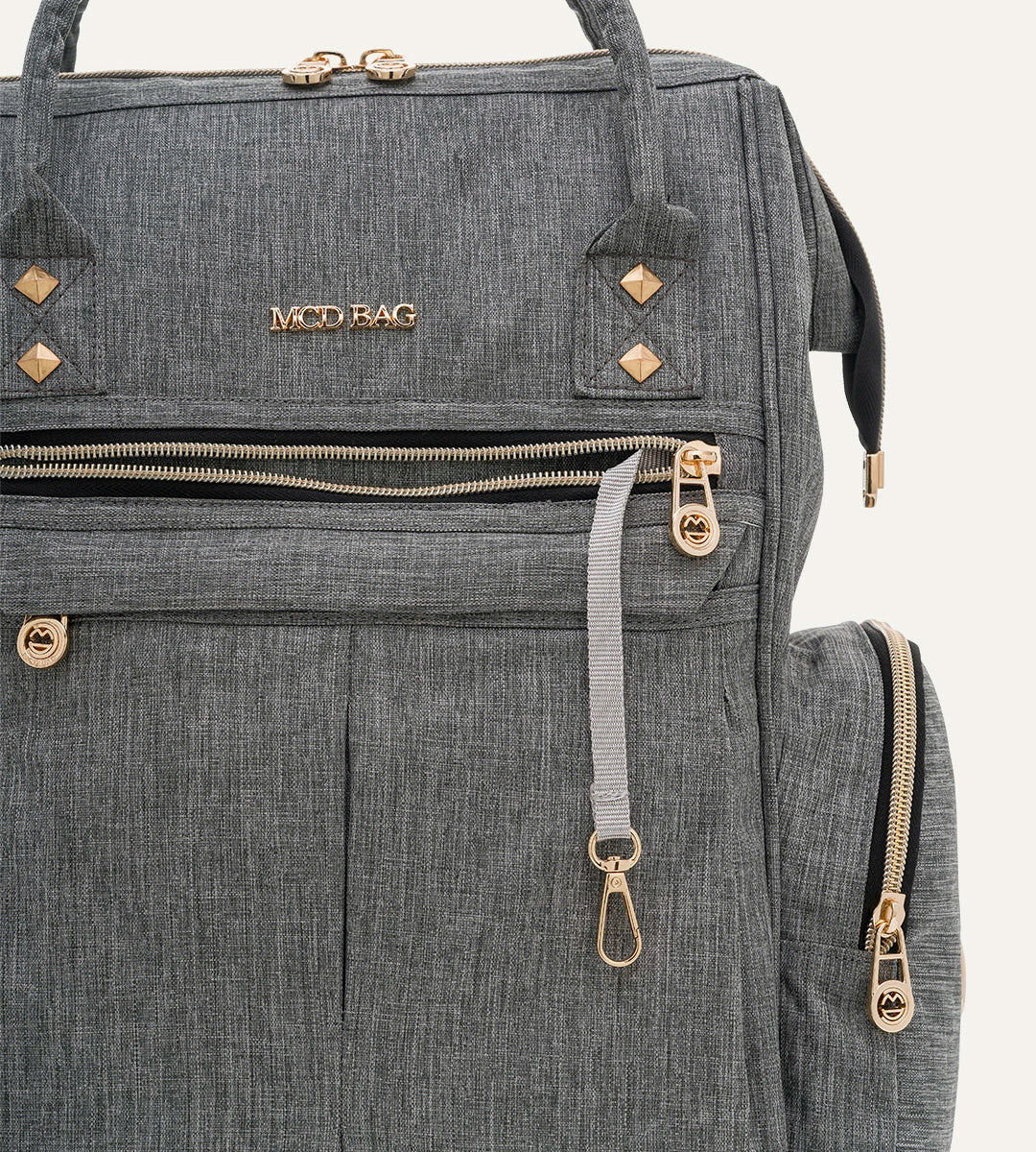 Angel Gri - Gold Kumaş Bebek Çantası