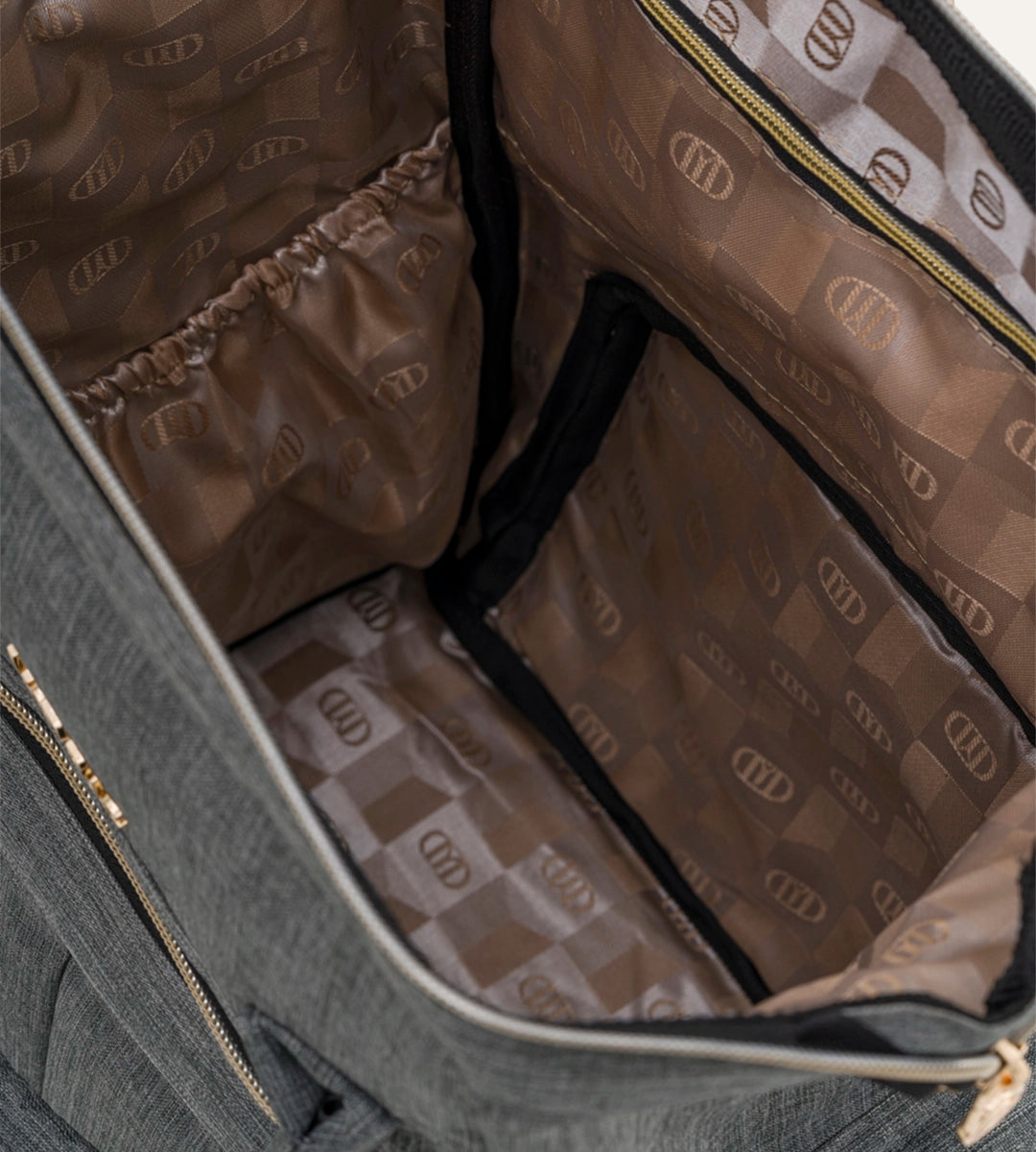 Angel Gri - Gold Kumaş Bebek Çantası