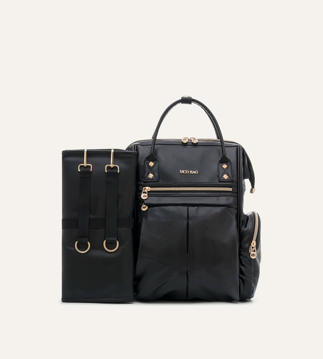 Angel Siyah Gold Deri Bebek Çantası