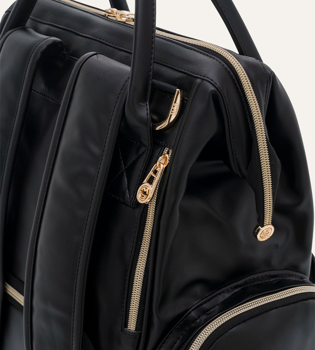 Angel Siyah Gold Deri Bebek Çantası