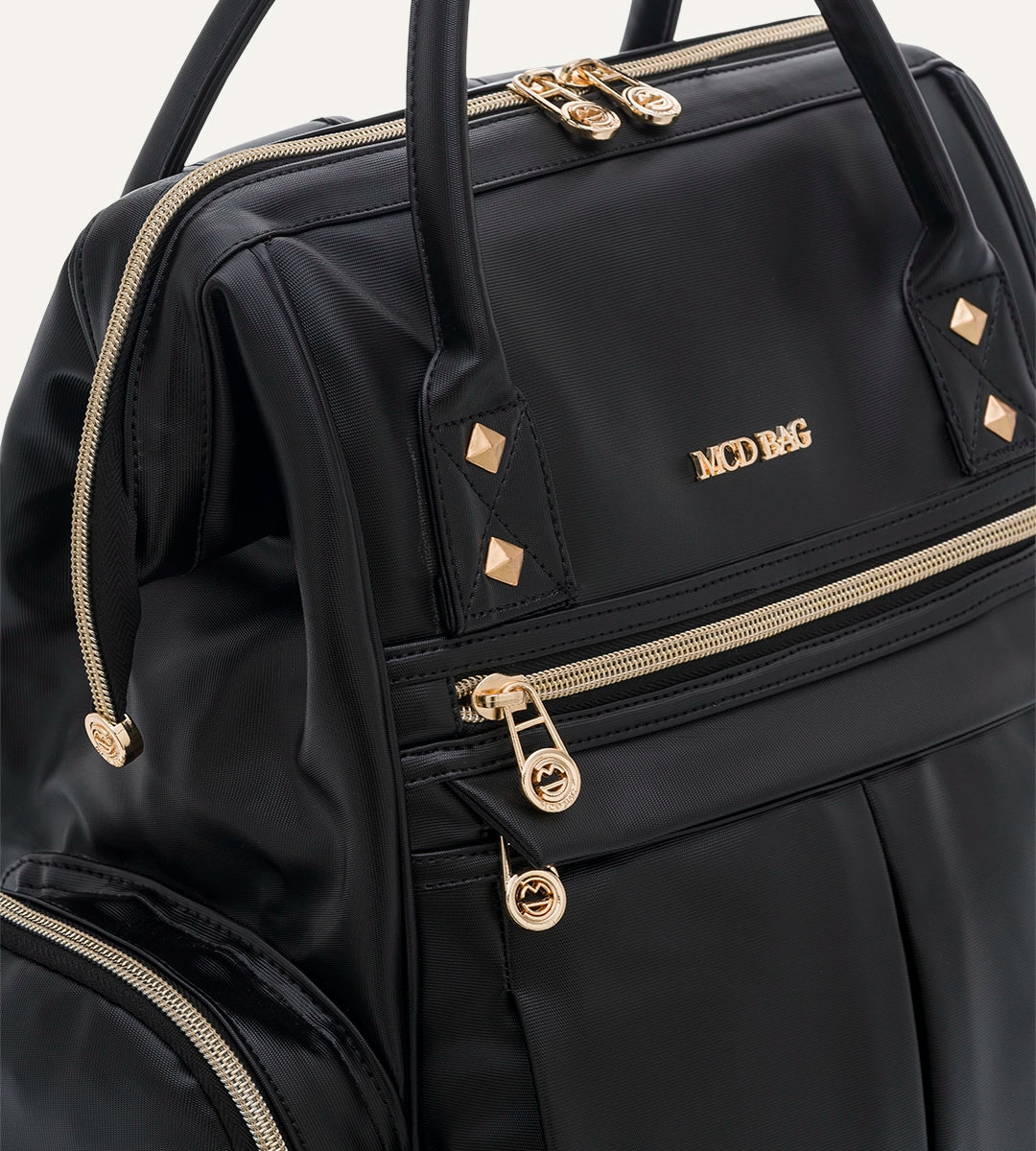 Angel Siyah Gold Deri Bebek Çantası