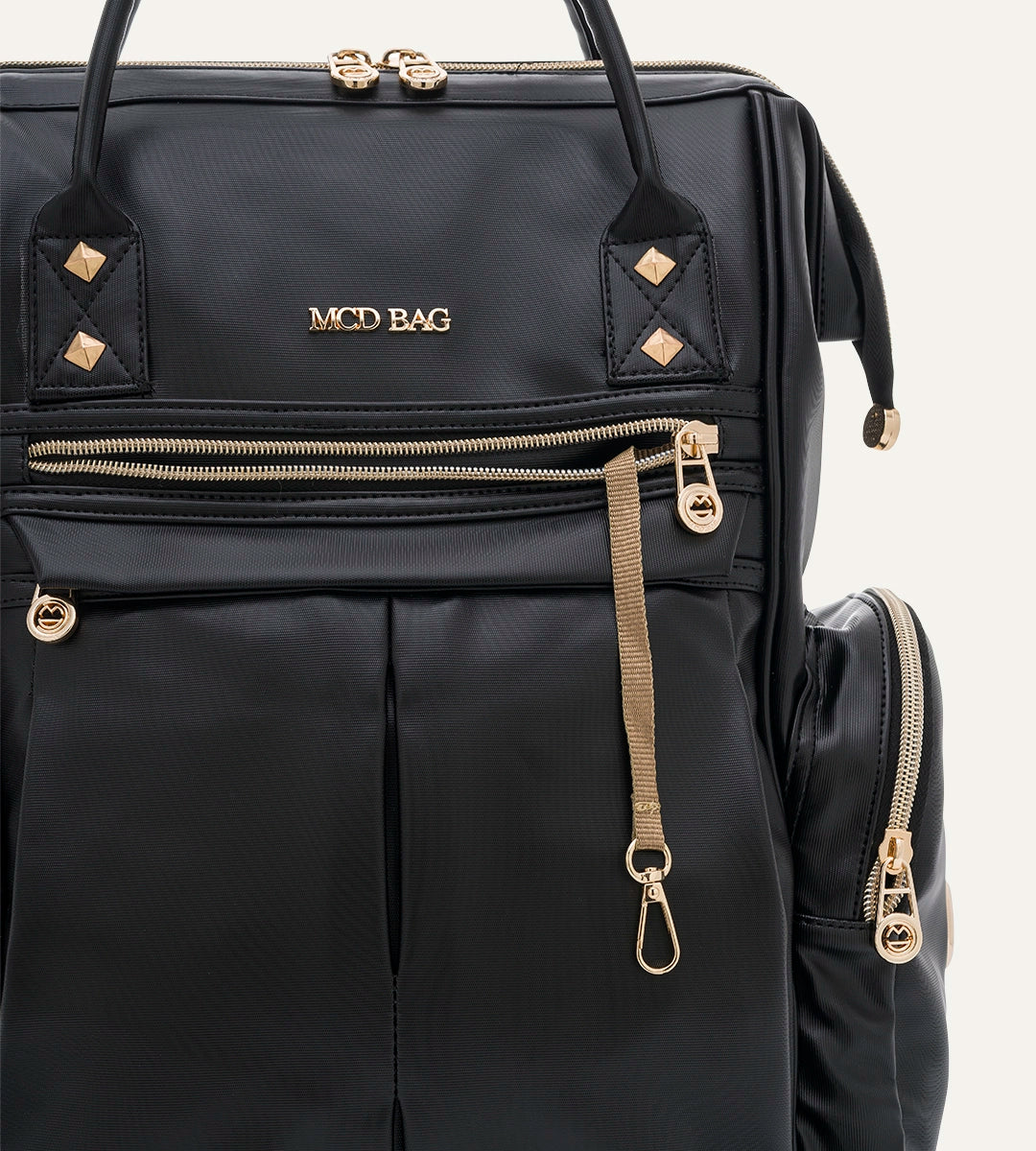 Angel Siyah Gold Deri Bebek Çantası