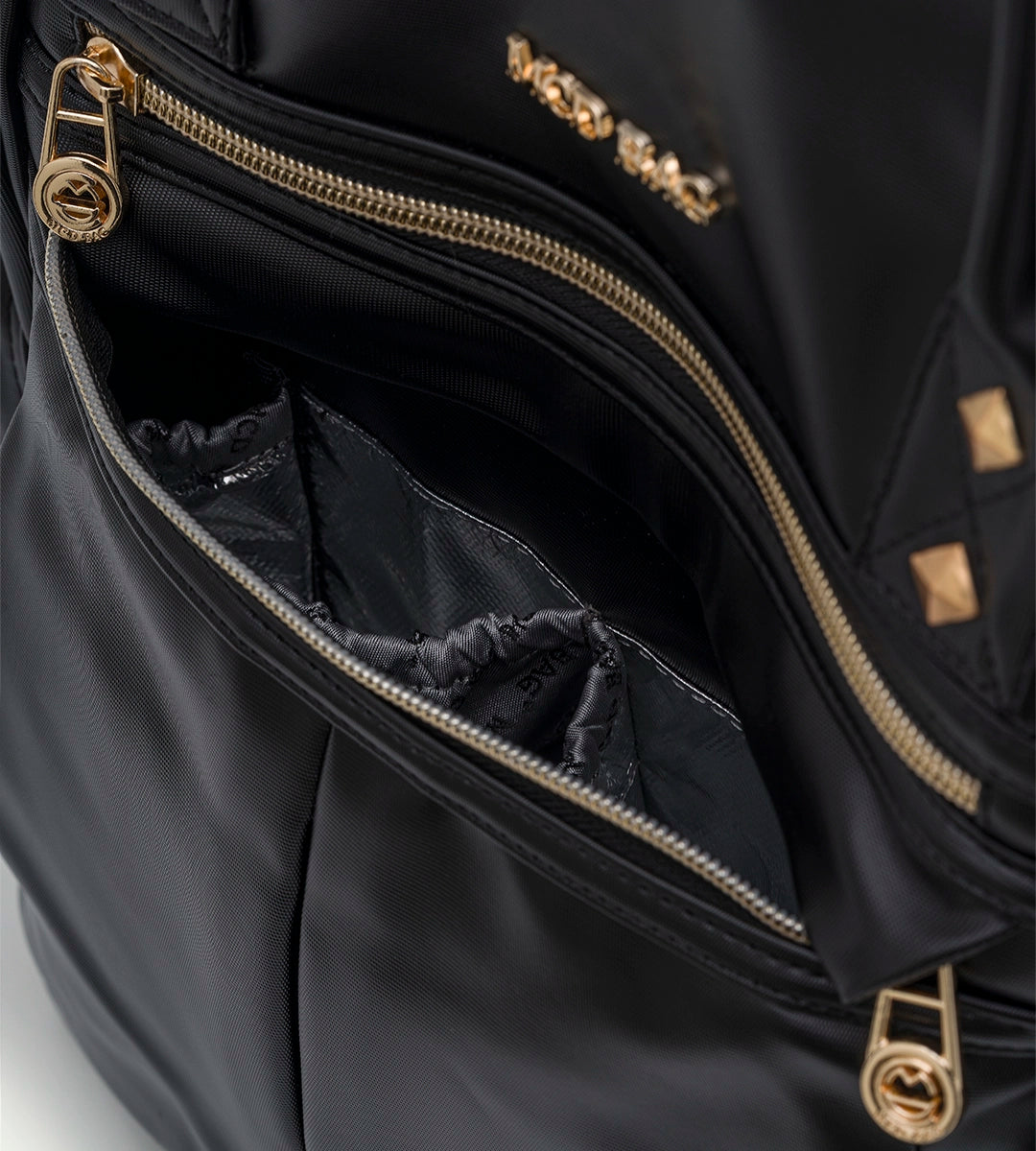 Angel Siyah Gold Deri Bebek Çantası