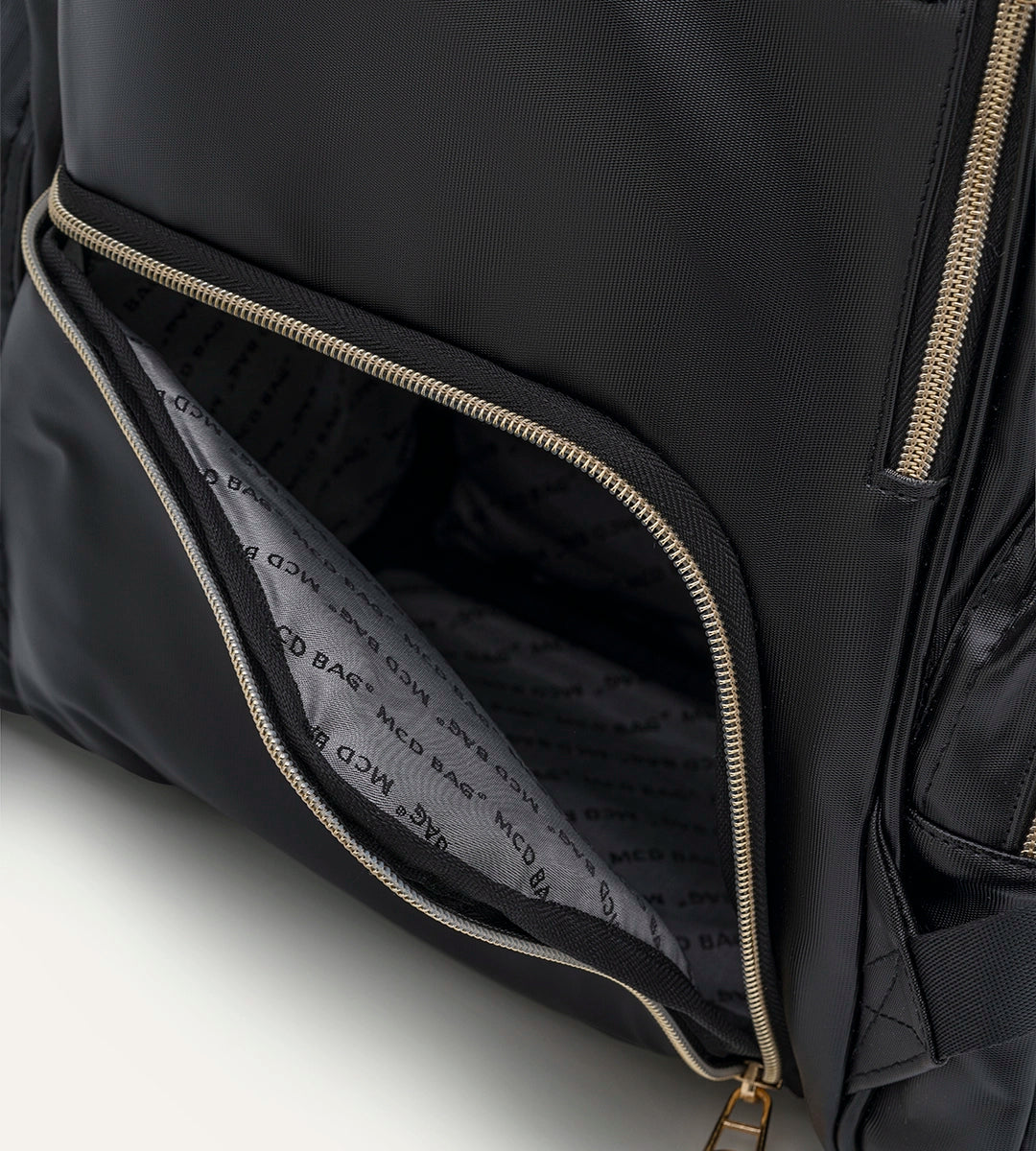 Angel Siyah Gold Deri Bebek Çantası