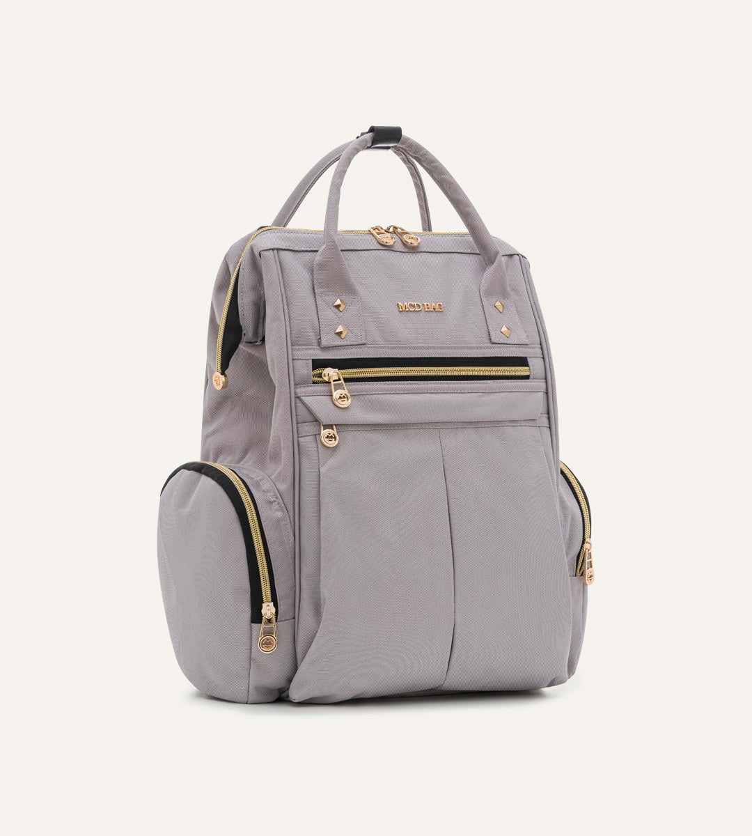 Angel Pastel Gri - Gold Kumaş Bebek Çantası