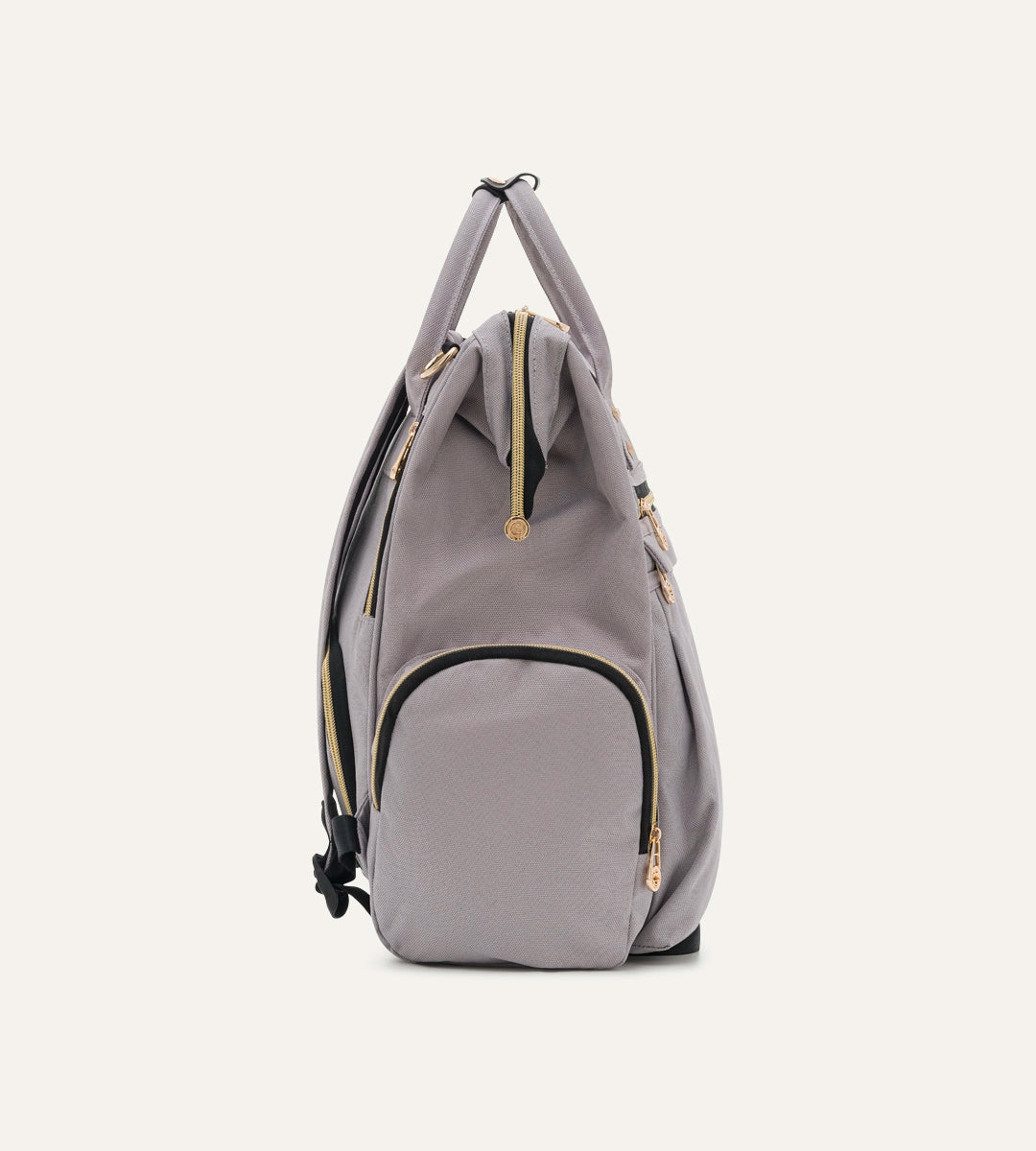 Angel Pastel Gri - Gold Kumaş Bebek Çantası