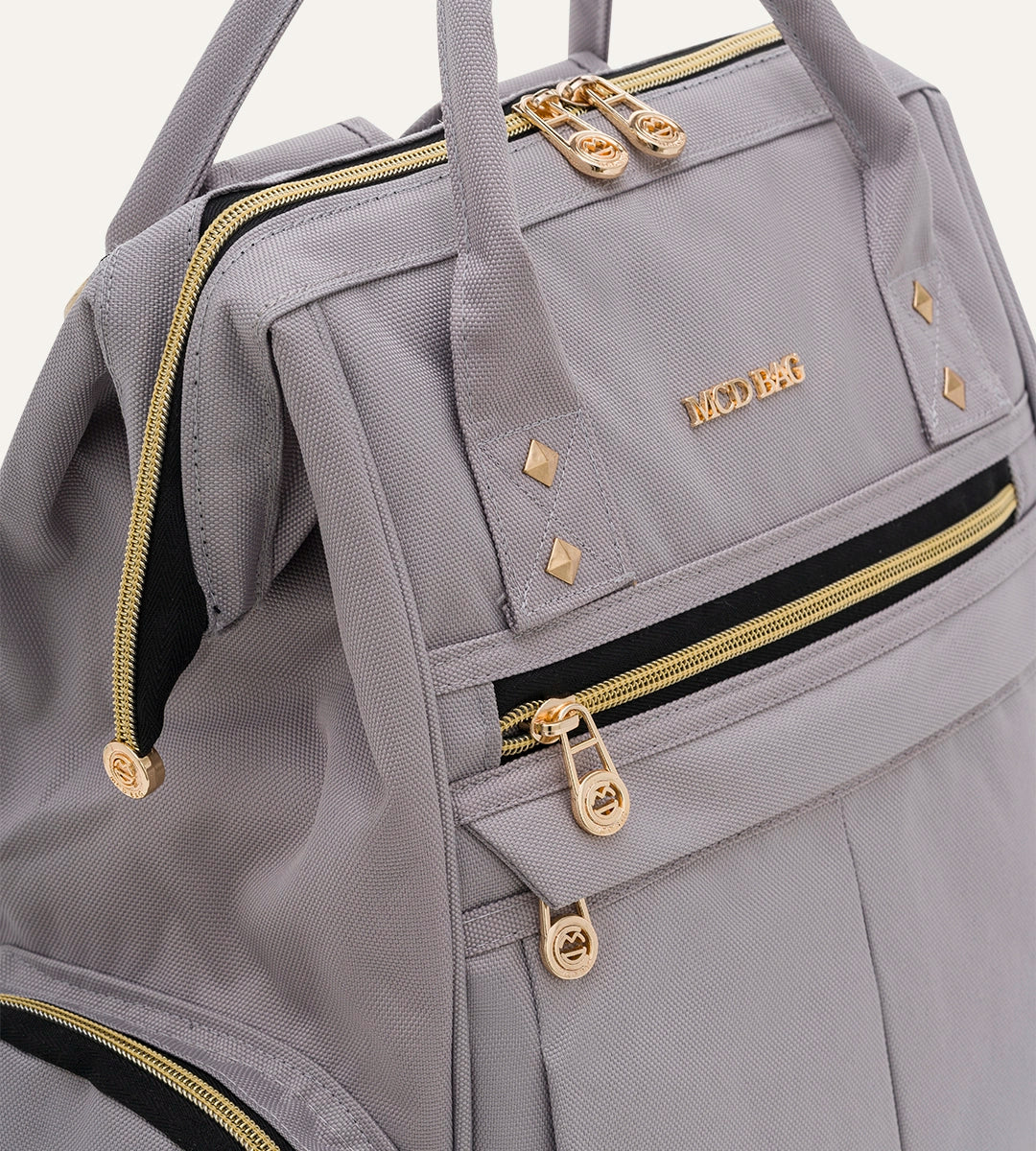 Angel Pastel Gri - Gold Kumaş Bebek Çantası