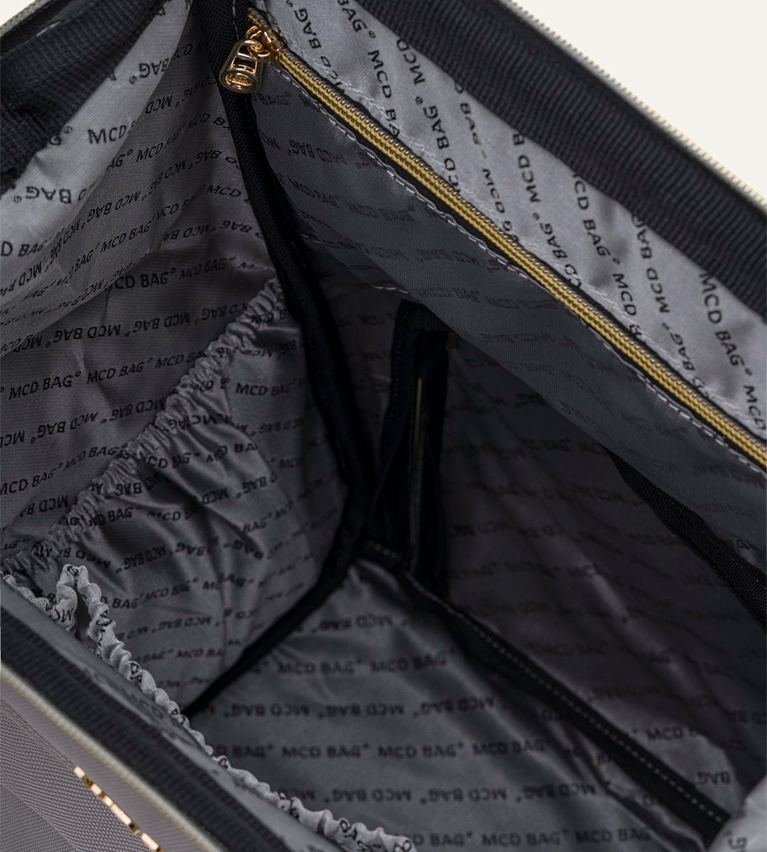 Angel Pastel Gri - Gold Kumaş Bebek Çantası