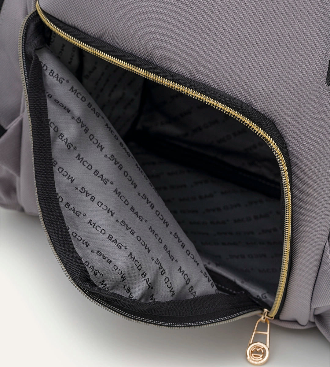 Angel Pastel Gri - Gold Kumaş Bebek Çantası