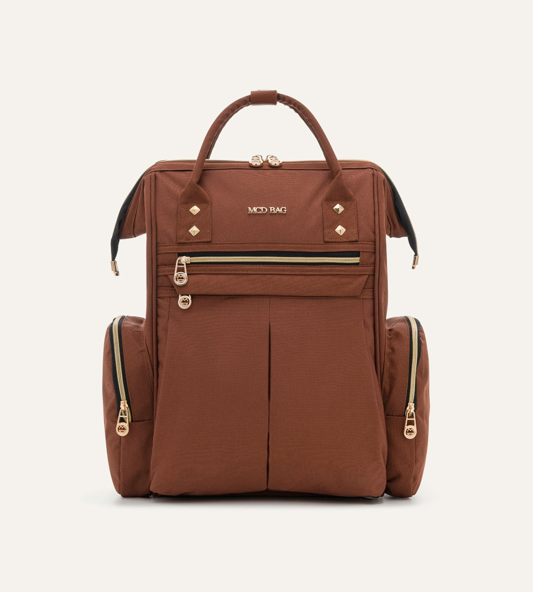 Angel Kahverengi - Gold Kumaş Bebek Çantası