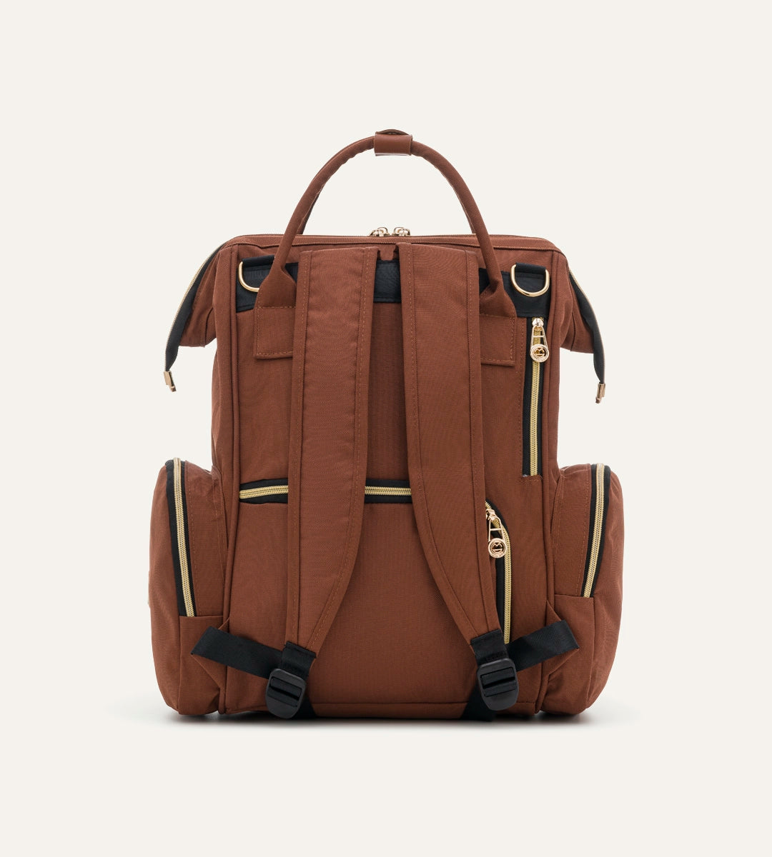 Angel Kahverengi - Gold Kumaş Bebek Çantası