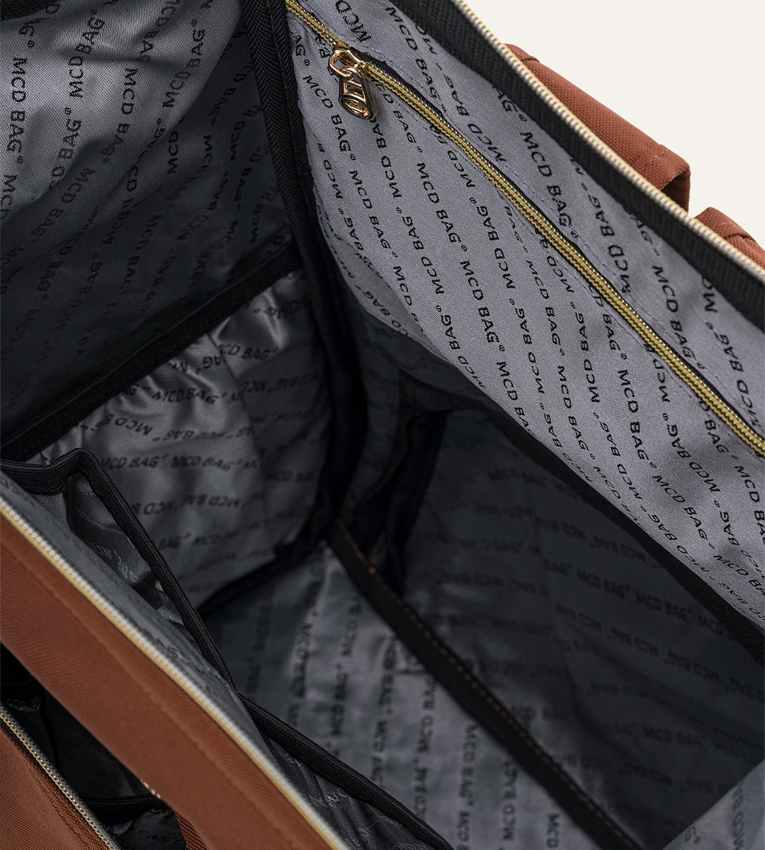 Angel Kahverengi - Gold Kumaş Bebek Çantası