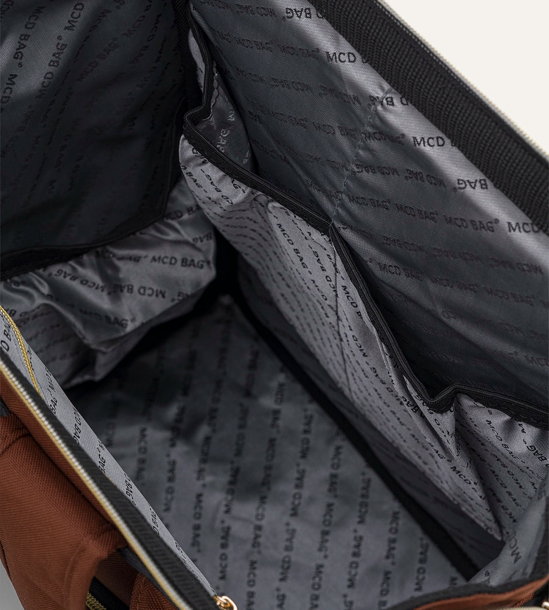 Angel Kahverengi - Gold Kumaş Bebek Çantası