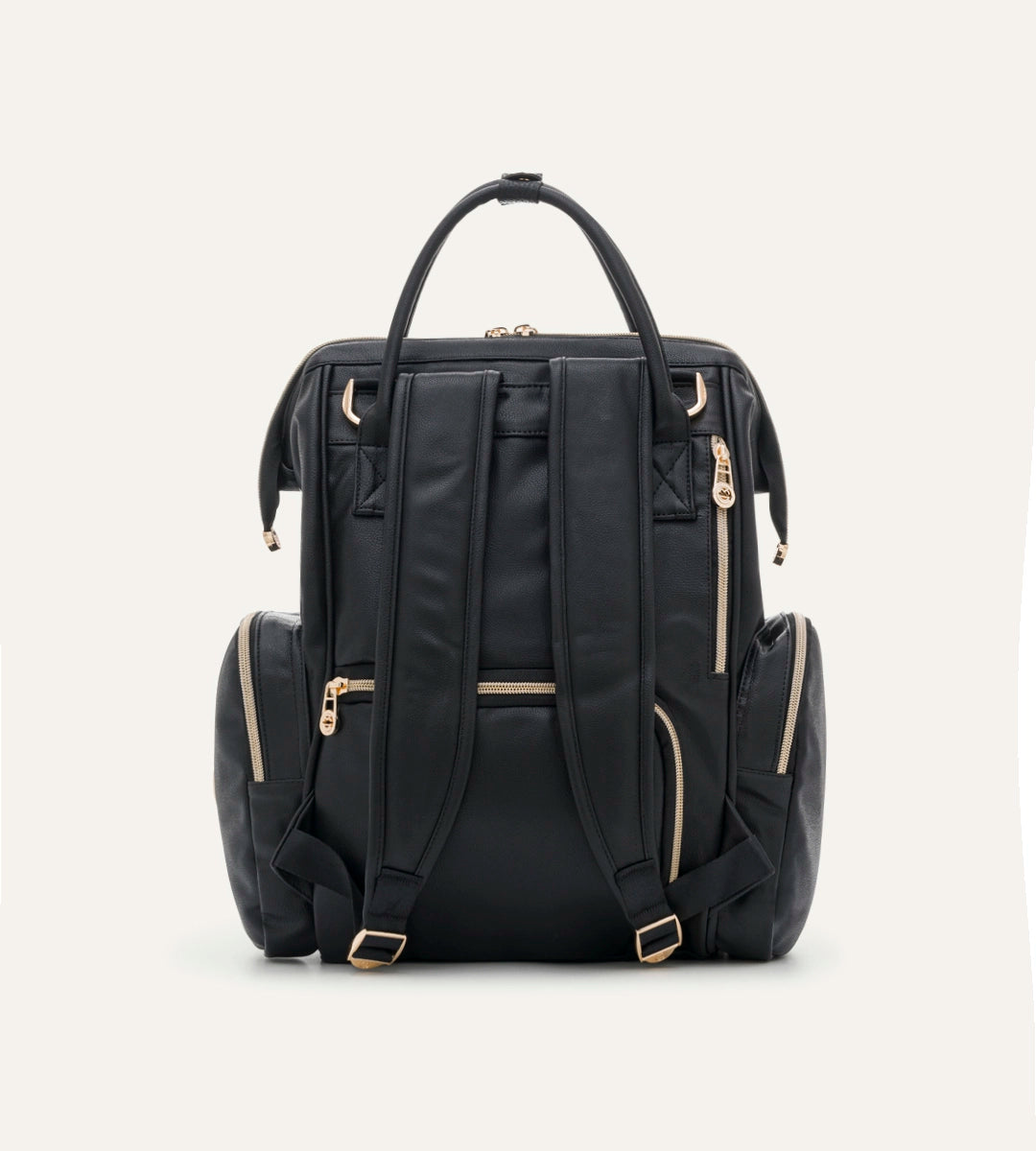 Angel Siyah Dokulu - Gold Deri Bebek Çantası