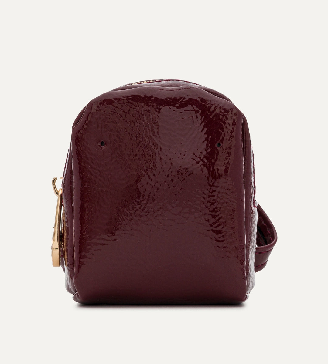 Flora Vişne Kırışık Deri Charm