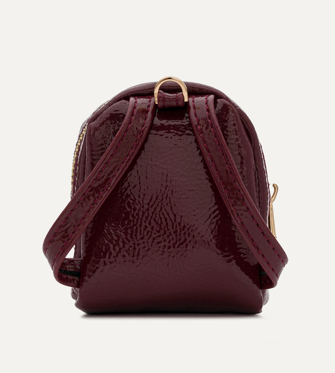 Flora Vişne Kırışık Deri Charm