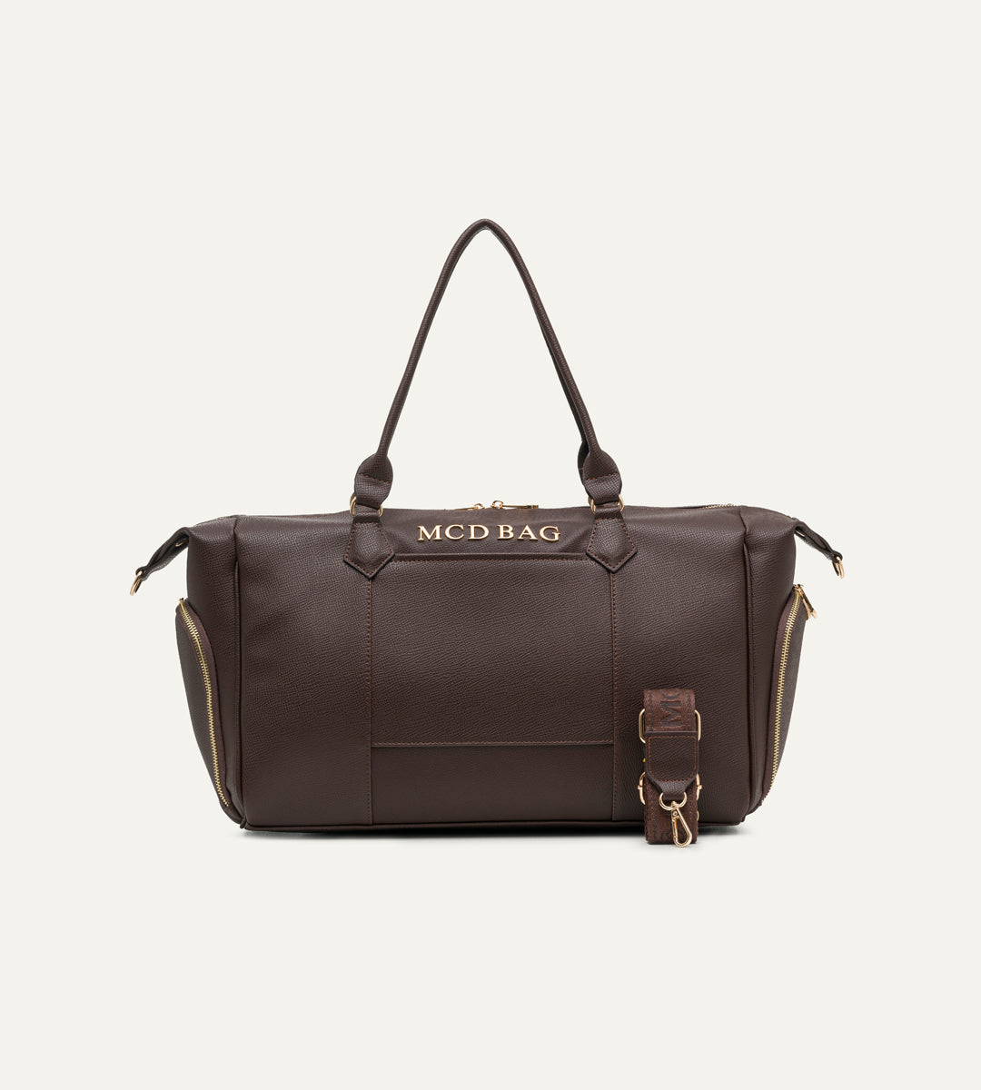 Lenna Kahverengi E. Deri Valiz