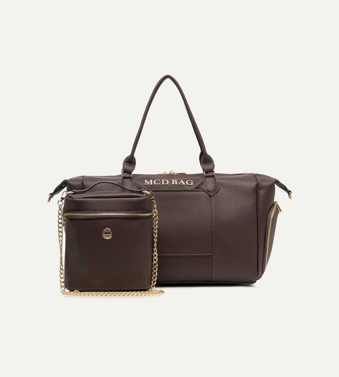 Lenna Kahverengi E. Deri Valiz