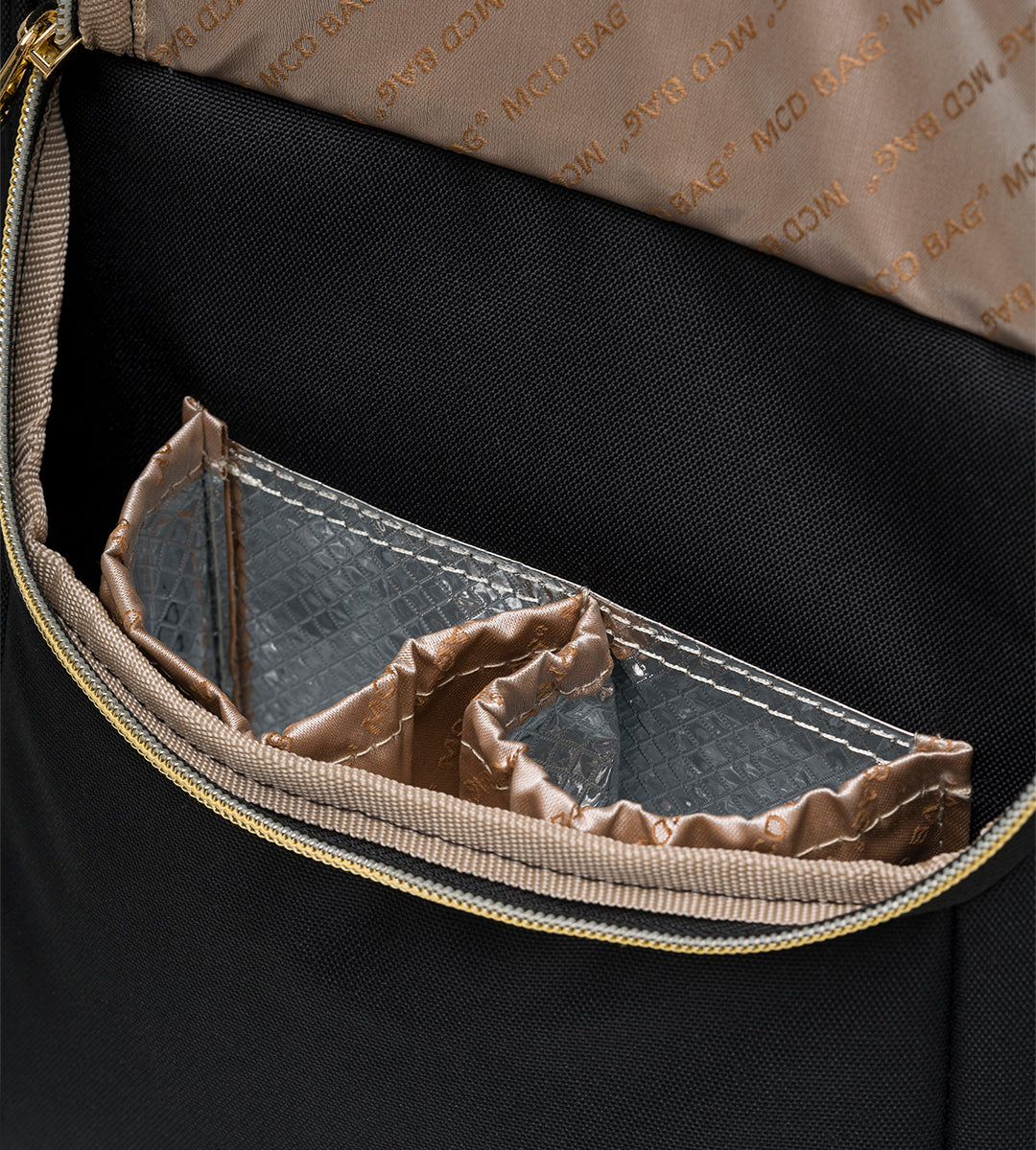 Vista Siyah Gold Kumaş Bebek Çantası