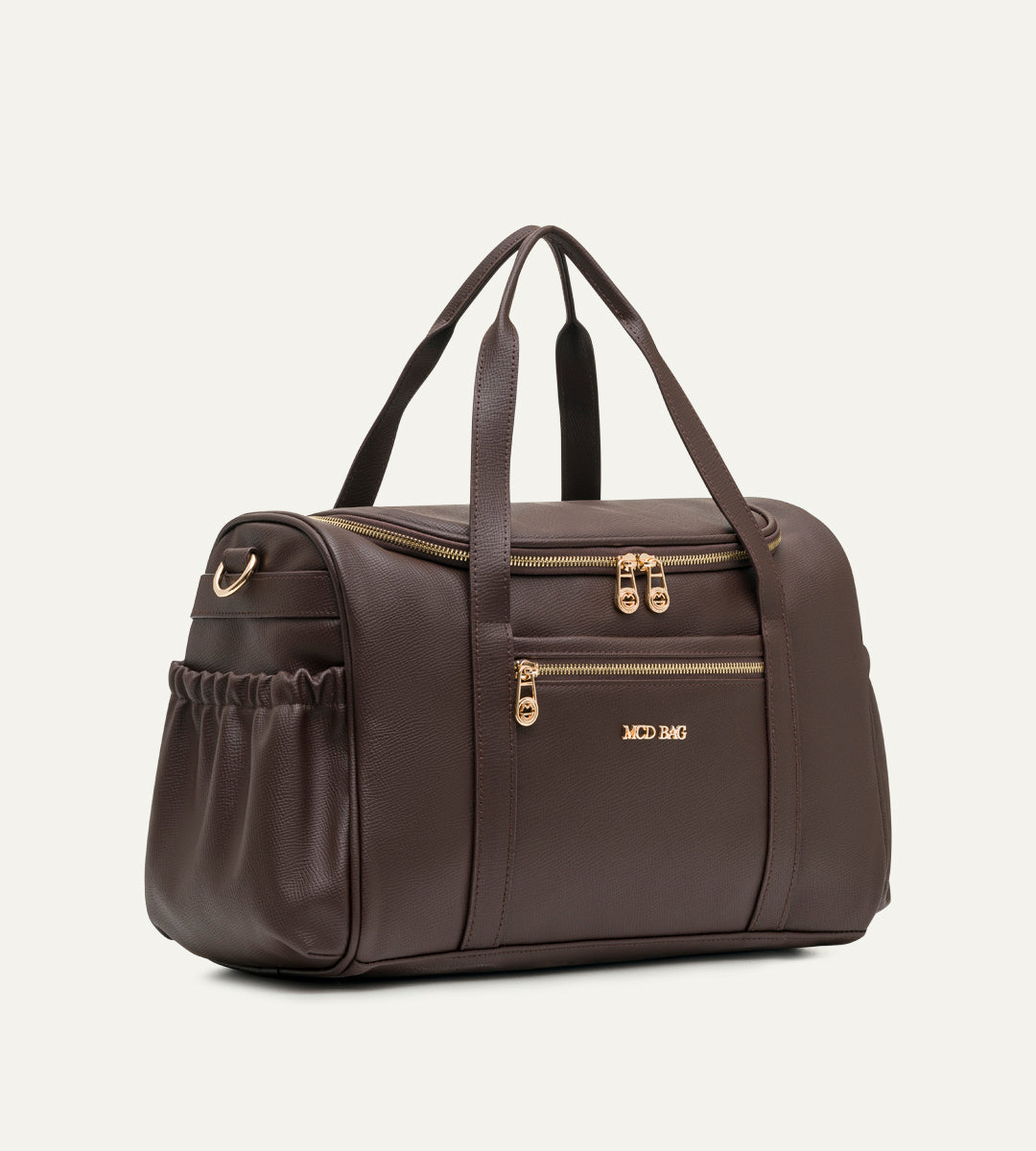 Serena Kahverengi E. Deri Gold Bebek Çantası