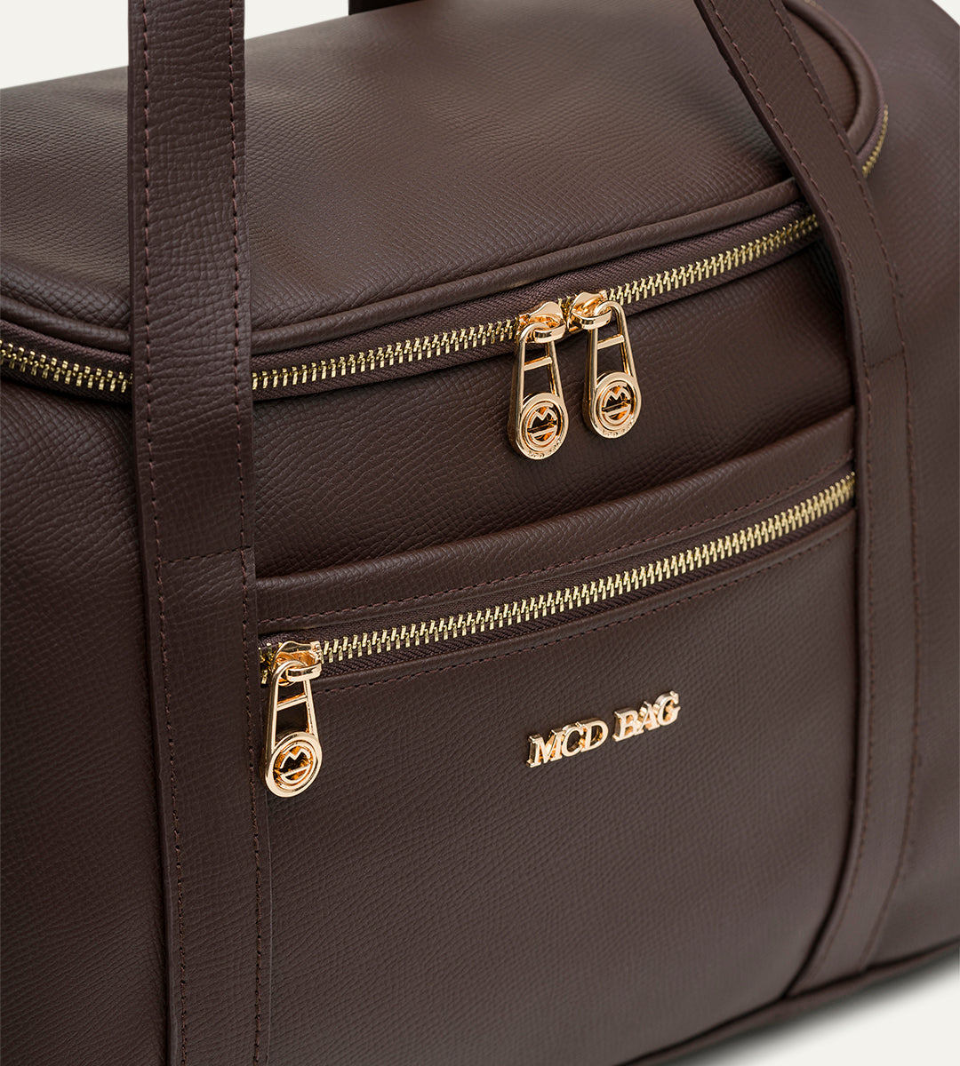 Serena Kahverengi E. Deri Gold Bebek Çantası