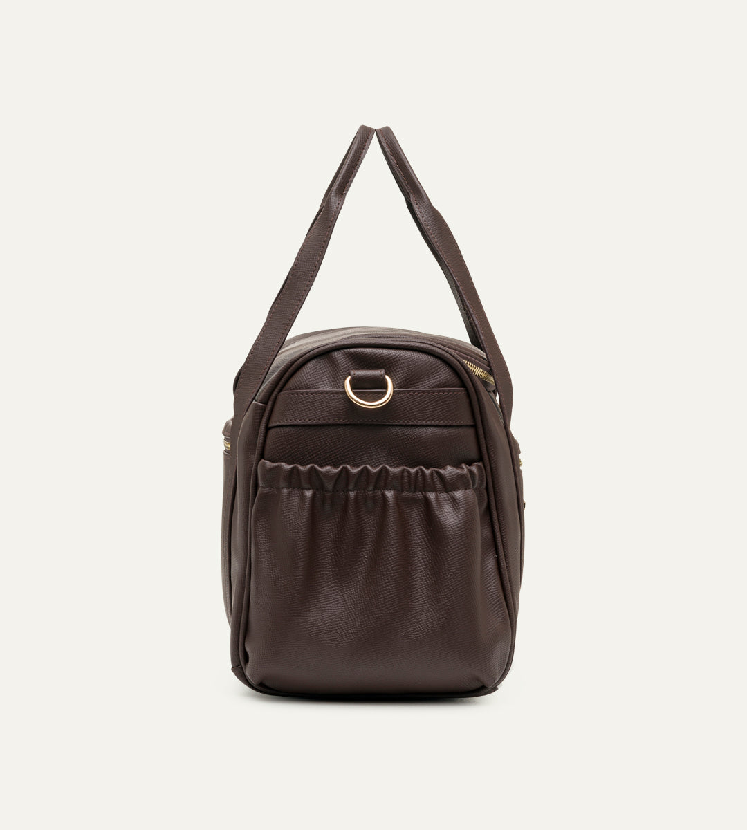 Serena Kahverengi E. Deri Gold Bebek Çantası