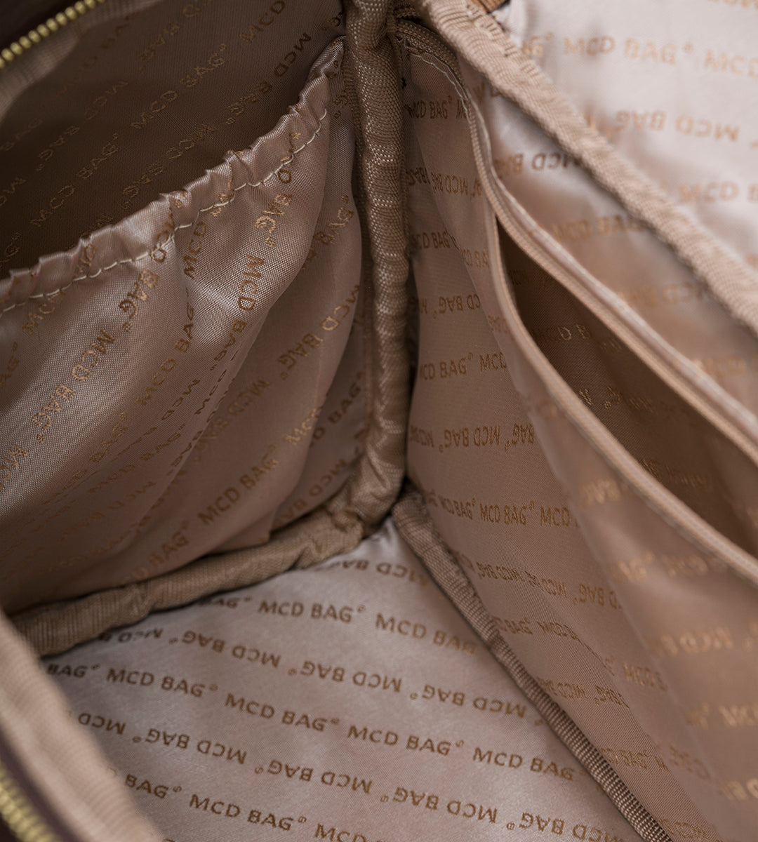 Serena Kahverengi E. Deri Gold Bebek Çantası