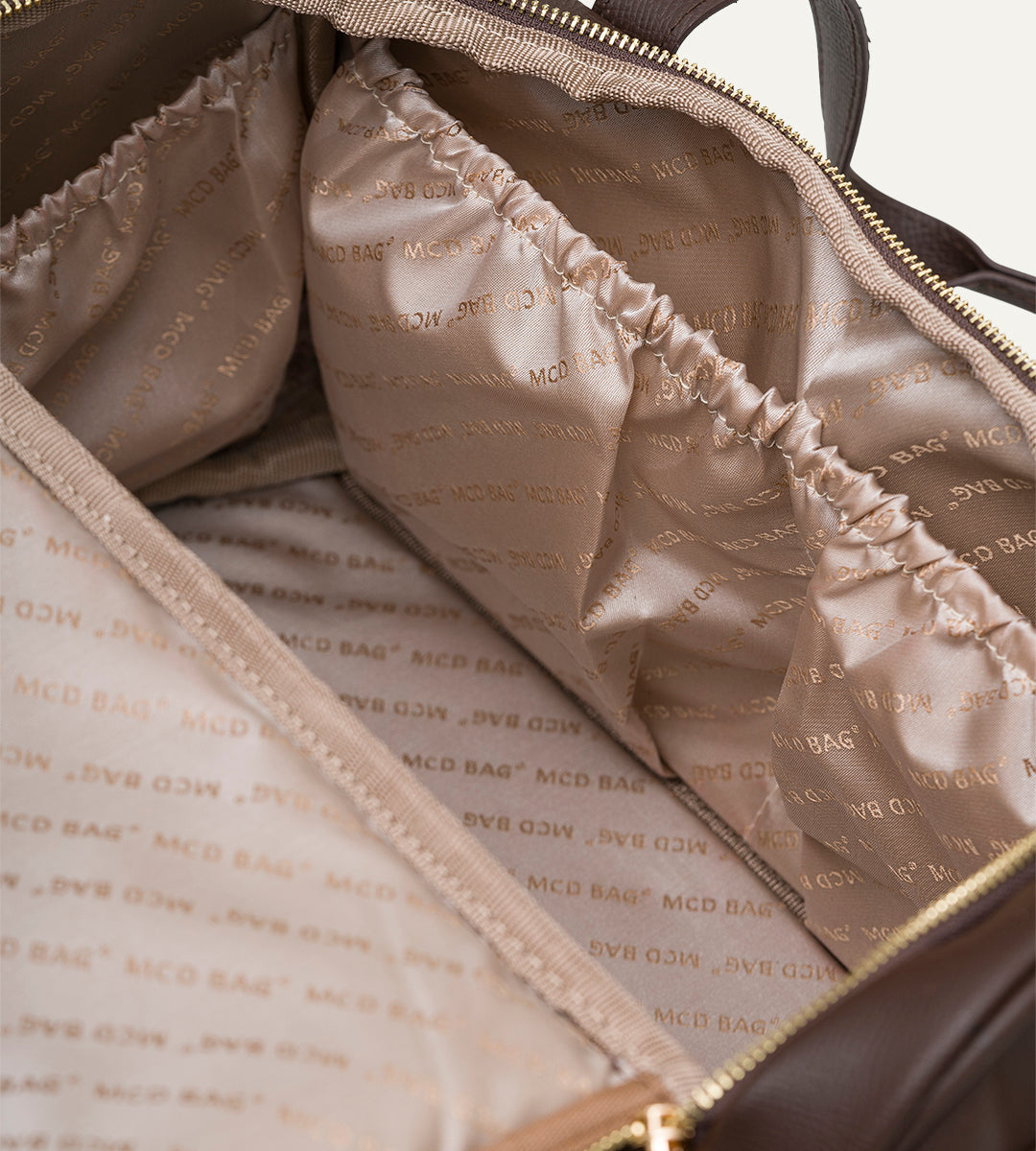 Serena Kahverengi E. Deri Gold Bebek Çantası