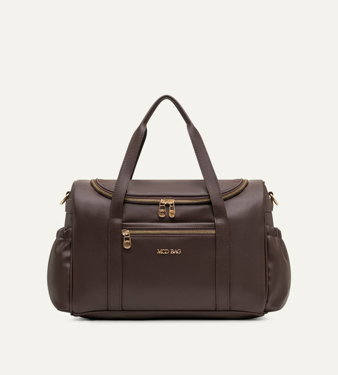 Serena Kahverengi E. Deri Gold Bebek Çantası