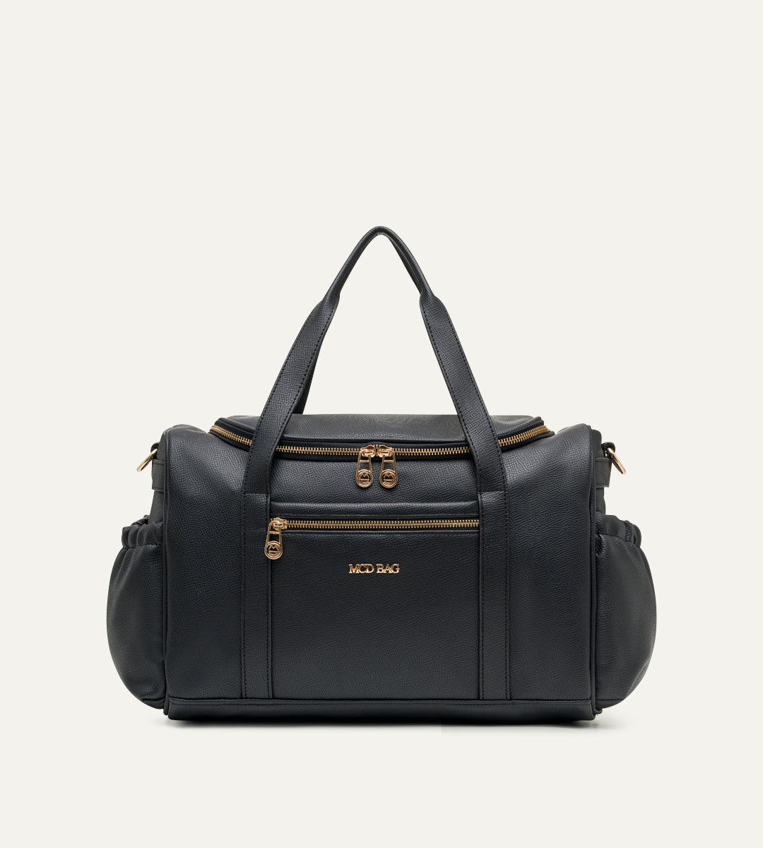 Serena Siyah E. Deri Gold Bebek Çantası