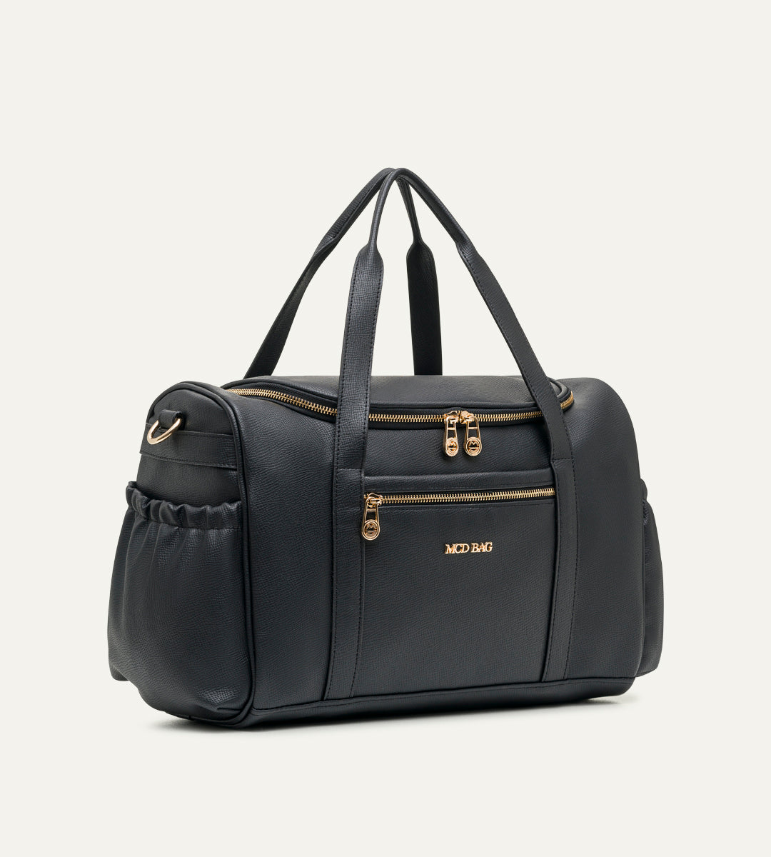 Serena Siyah E. Deri Gold Bebek Çantası