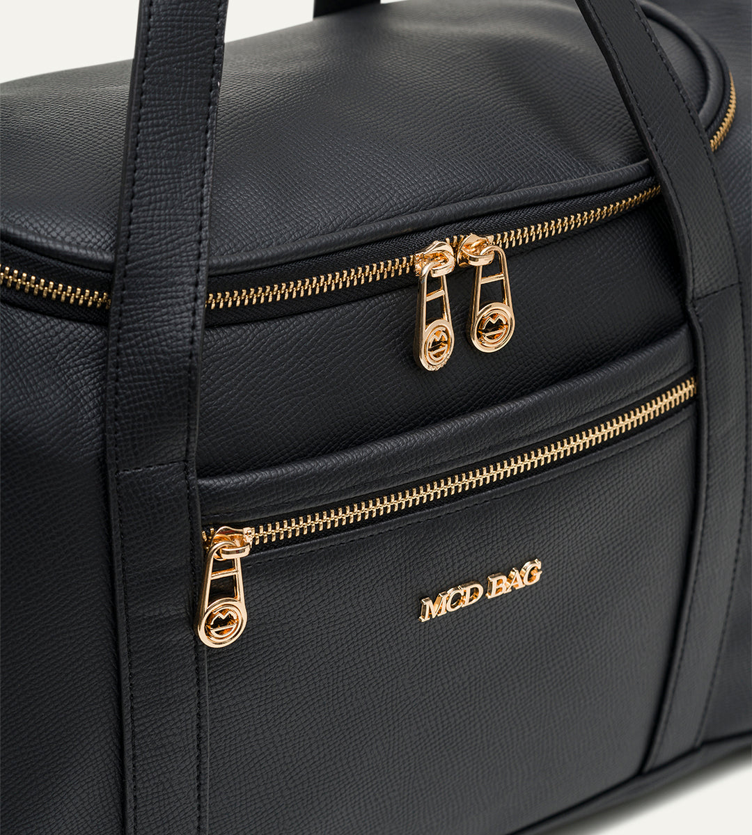 Serena Siyah E. Deri Gold Bebek Çantası