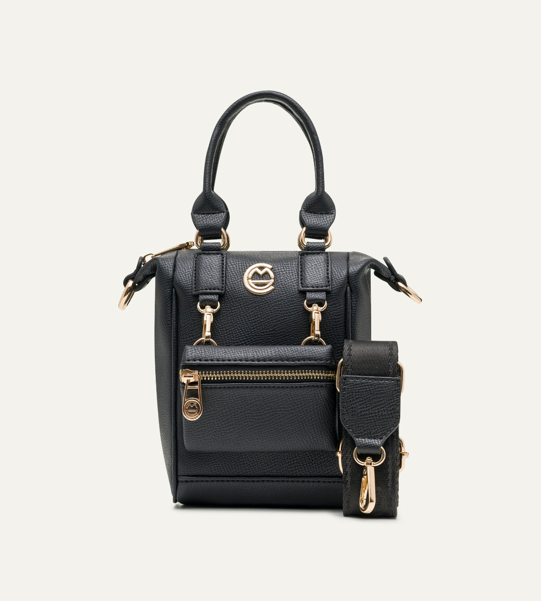 Bella Siyah E. Deri Bebek Çantası