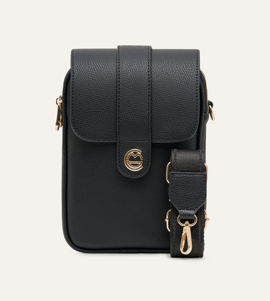 Mila Siyah Deri Bebek Çantası