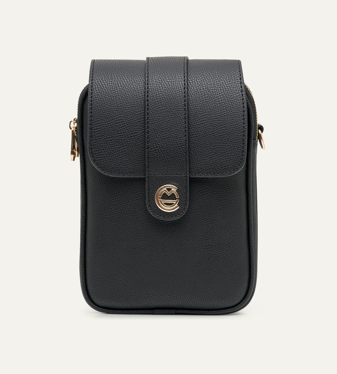 Mila Siyah Deri Bebek Çantası